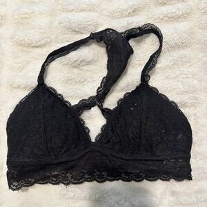 Gilly Hicks Black Lace Halter Bralette